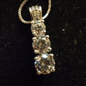 Sterling silver and CZ pendant Samuel Aaron jewelers